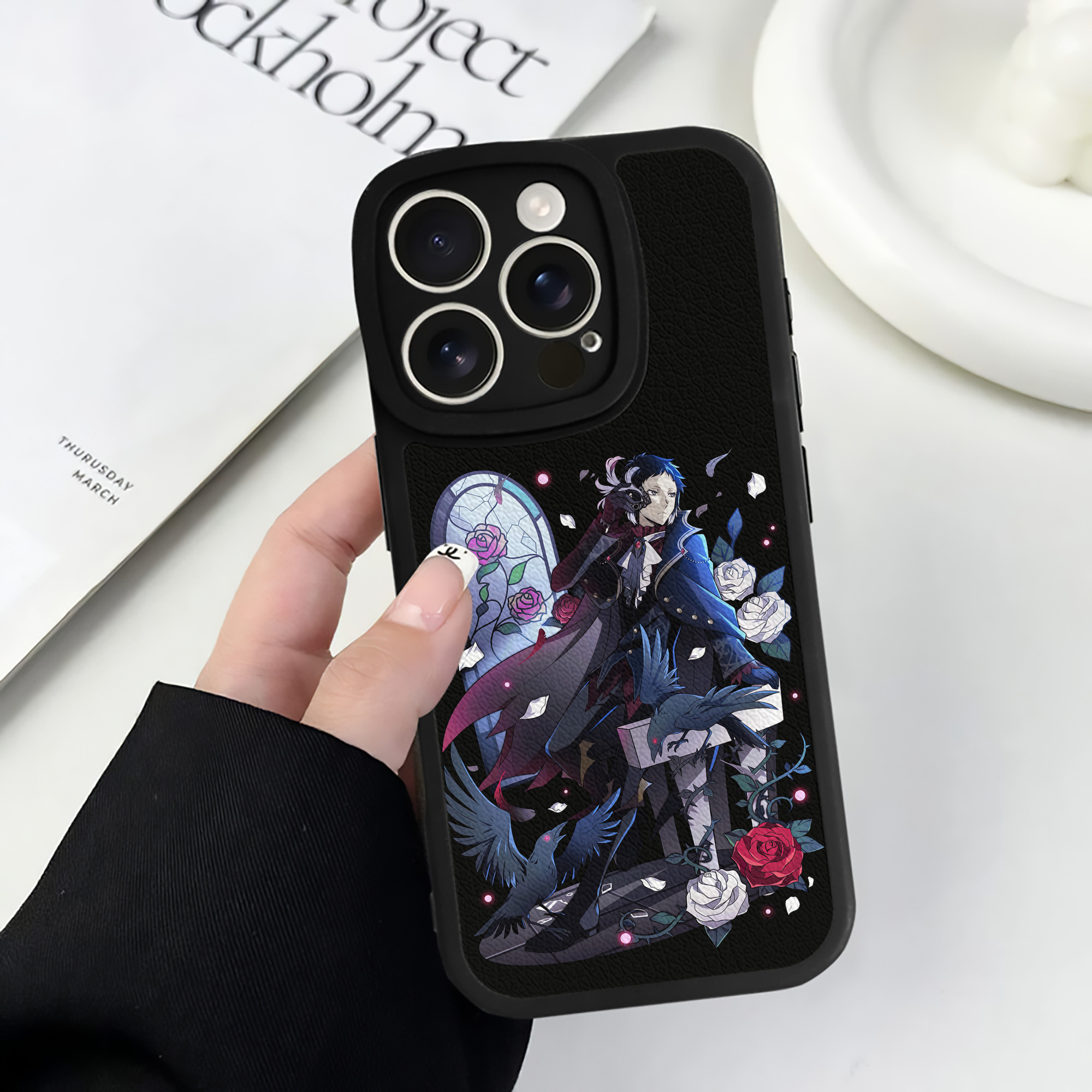 （画像用） 文豪ストレイドッグス Bungo Stray Dogs 【iPhone 16シリーズ対応】シリコンスマホケース（レザー調） 材質：シリコン